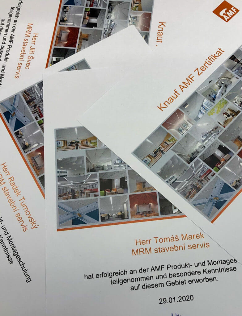 Our company has become certified in the field of view and acoustic elements AMF